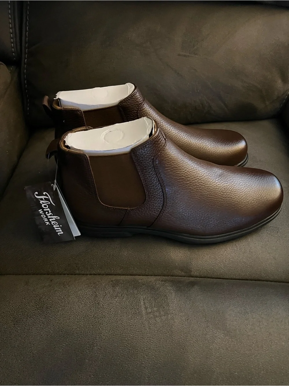 Florsheim Brown Leather Chelsea Boot Slip-On
